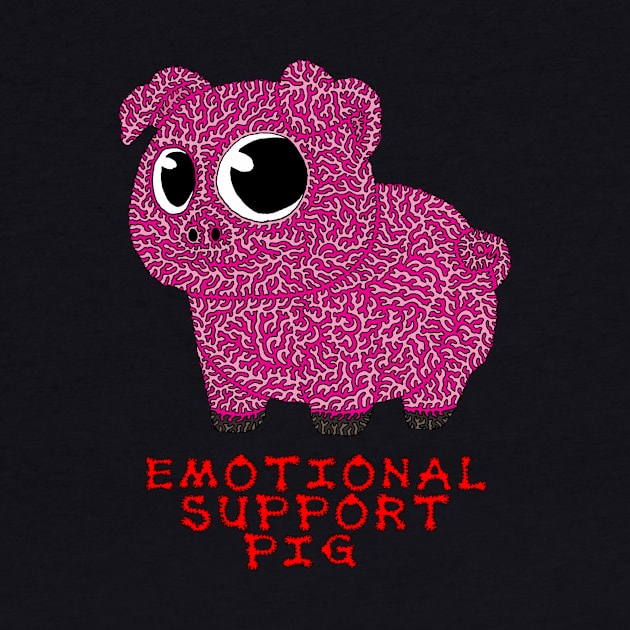 Emotional Support Pig by NightserFineArts